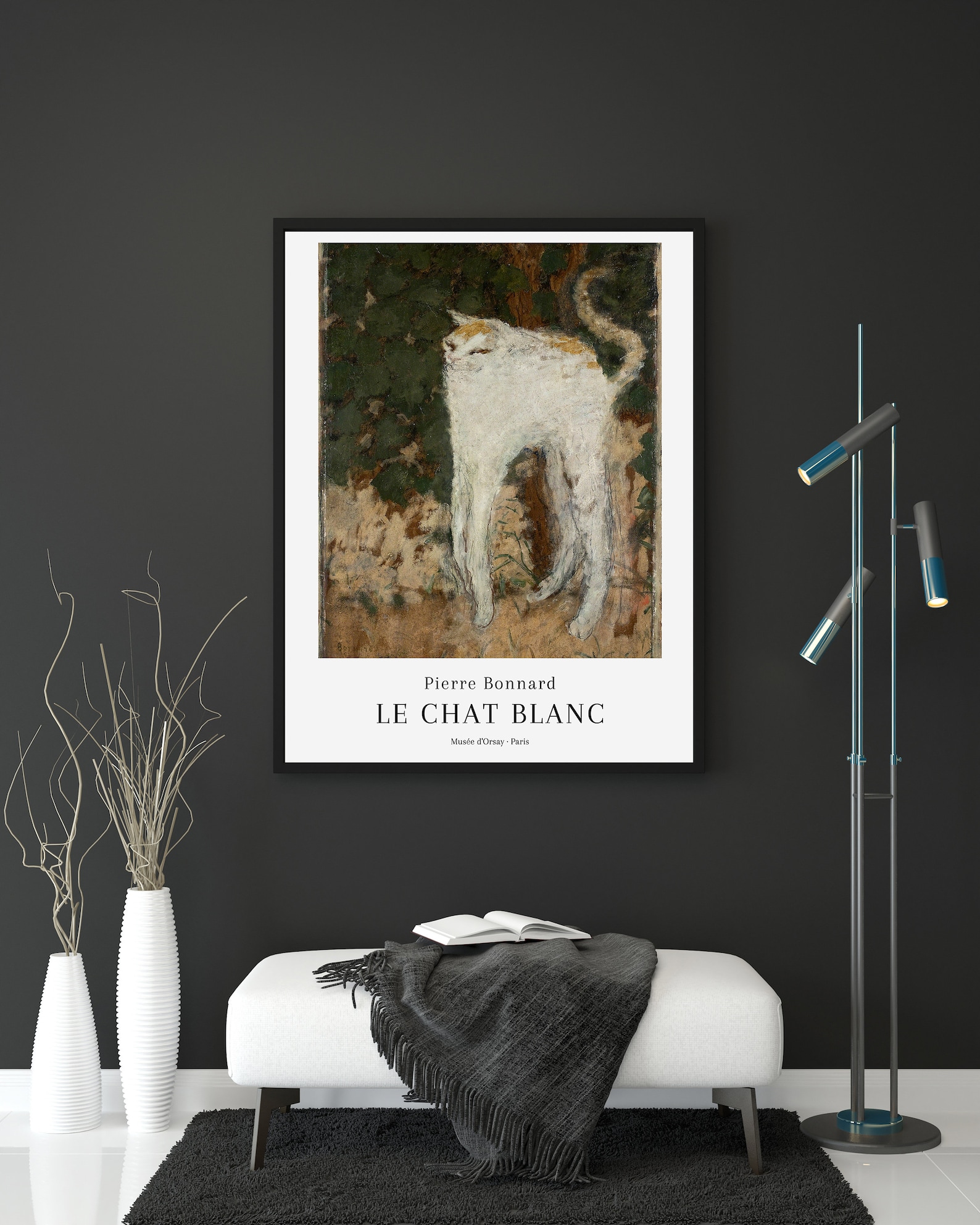 Pierre Bonnard Le Chat Blanc Exhibition Poster Meme Cat Etsy