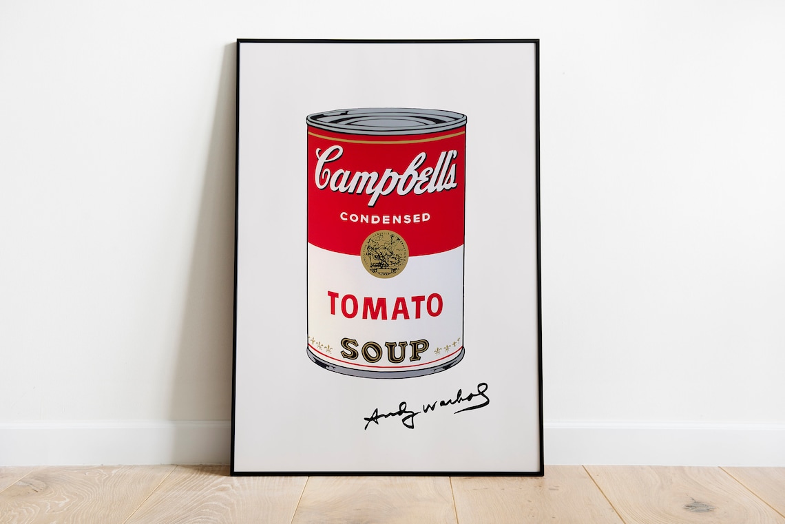 Andy Warhol Tomato Soup Campbells Soup Print Warhol Pop Art Etsy