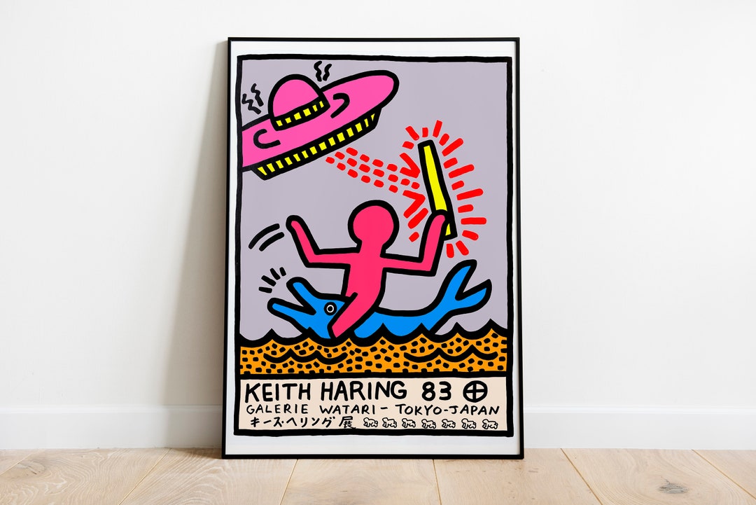 UFO Exhibition Poster, Watari Tokio Gallery 1983, Alien Rod