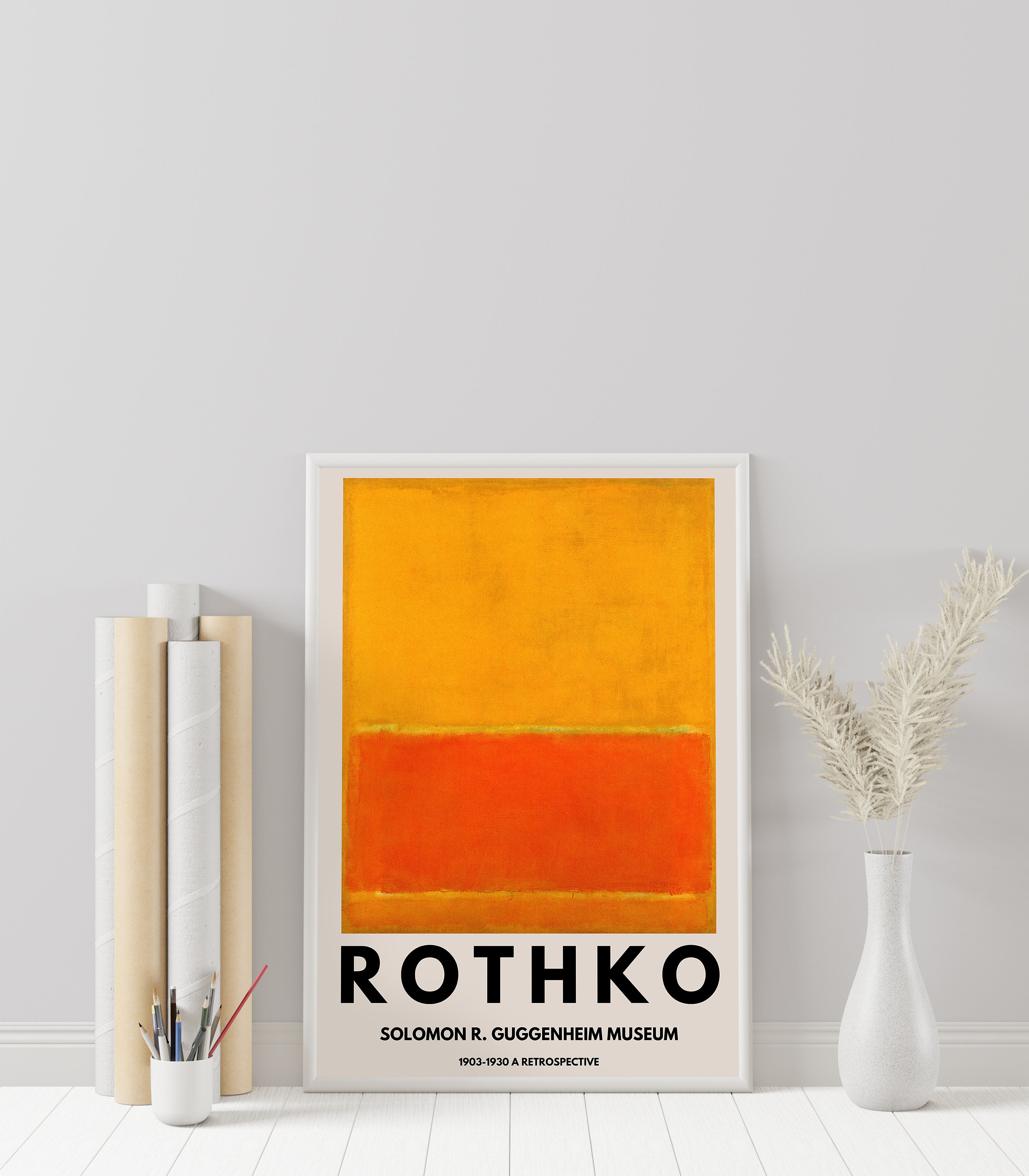 Mark Rothko Exhibition Poster Rothko Yellow Art Print Etsy