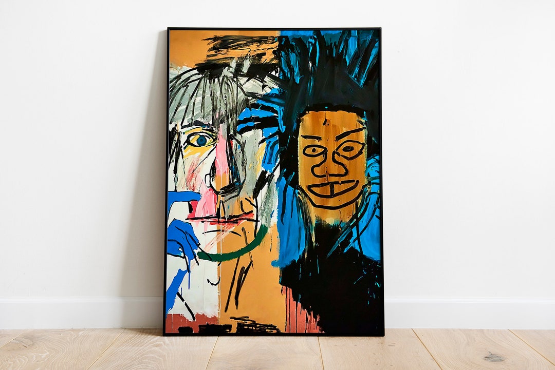 Basquiat Warhol Portrait, Jean Michel Basquiat Dos Cabezas, Andy Warhol