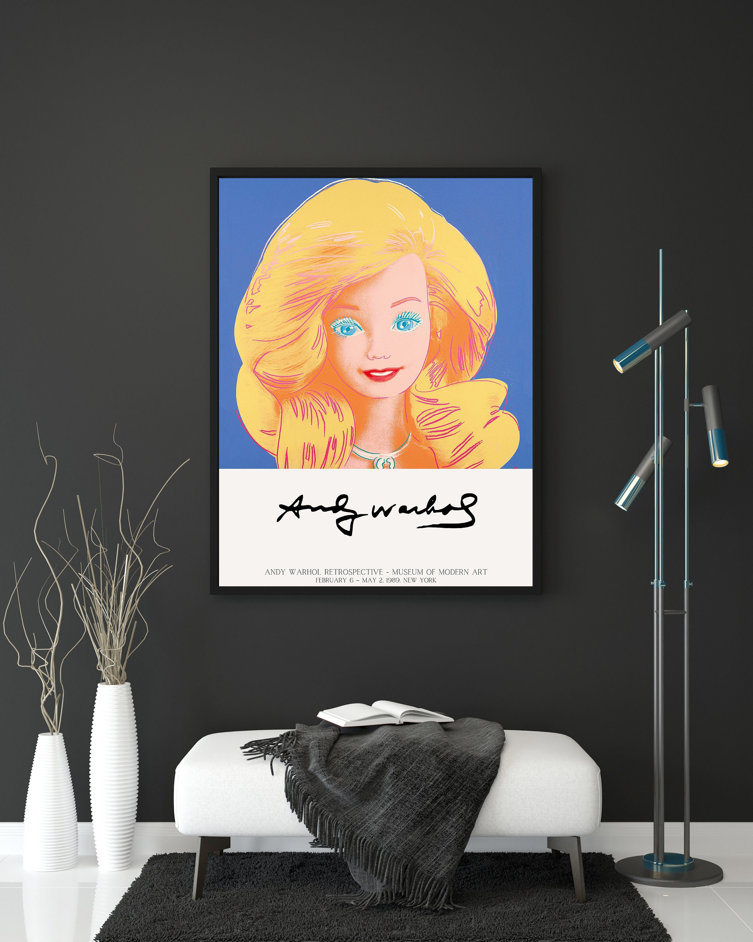 Andy Warhol Barbie Exhibition Poster Vintage 80 s Barbie Poster Portrait of Billyboy Pop Art Wall Art DIGITAL DOWNLOAD Etsy