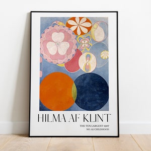 Hilma af Klint Exhibition Poster, Ten Largest Youth Print, Klint Museum Poster, Klint Wall Art, Woman Artist Poster, DIGITAL DOWNLOAD