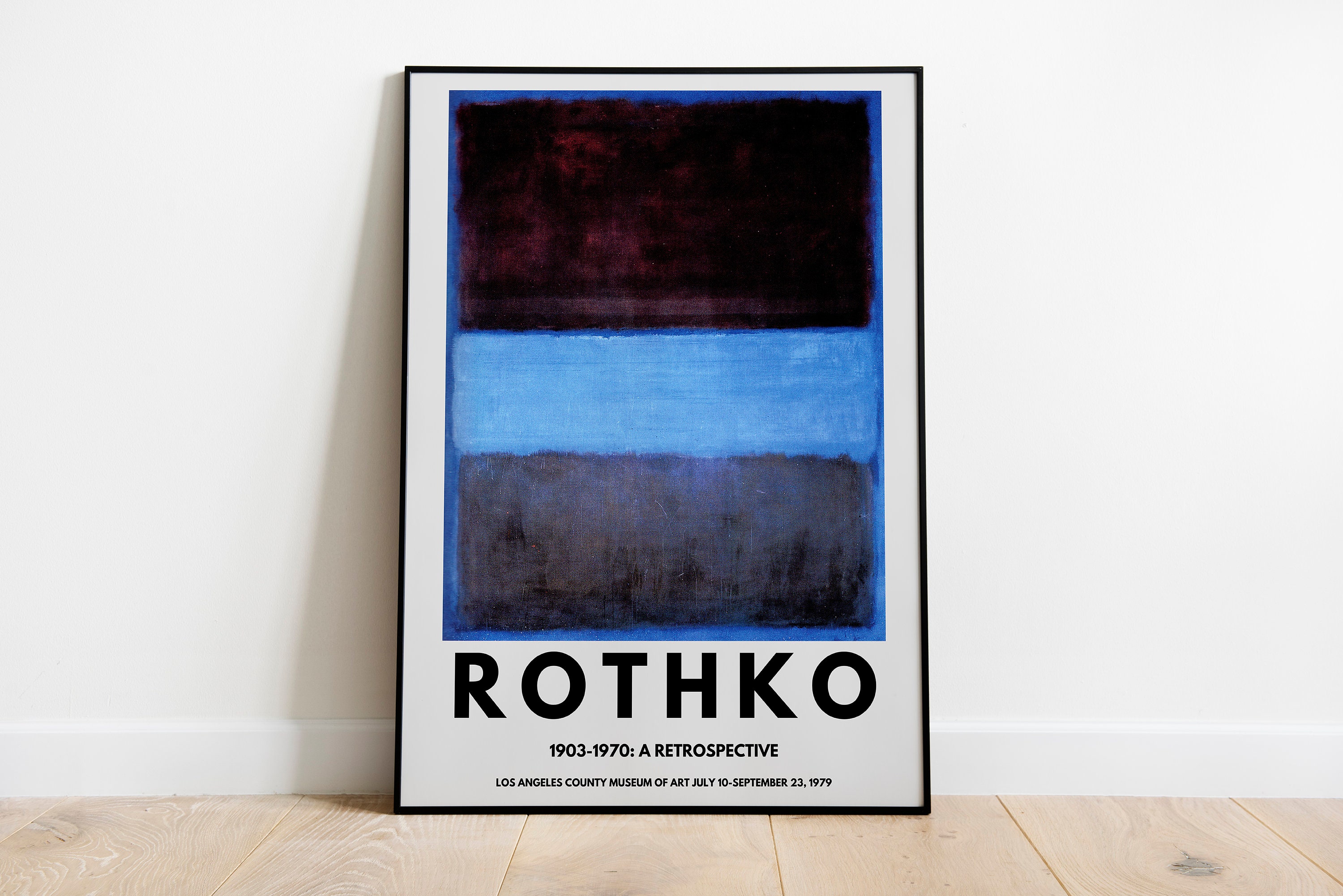 Mark Rothko Exhibition Poster, Rothko Blue Art Print, Abstract Expressionism Art, Rothko Museum Print, Rothko Abstract Art, DIGITAL DOWNLOAD