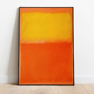 Cartel amarillo y naranja de Mark Rothko, impresión de arte minimalista de Rothko, impresión de arte de expresionismo abstracto, arte abstracto de ROthko, DESCARGA DIGITAL