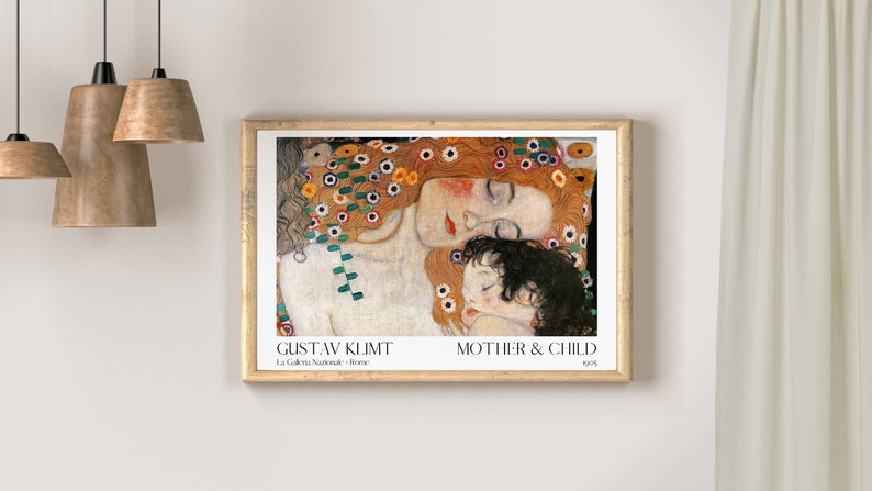 Gustav Klimt Poster Klimt Mutter und Kind Druck Le Tre Eta - Etsy.de