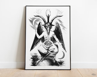 Éliphas Lévi Baphomet Poster Knights Templar Print Black - Etsy Australia