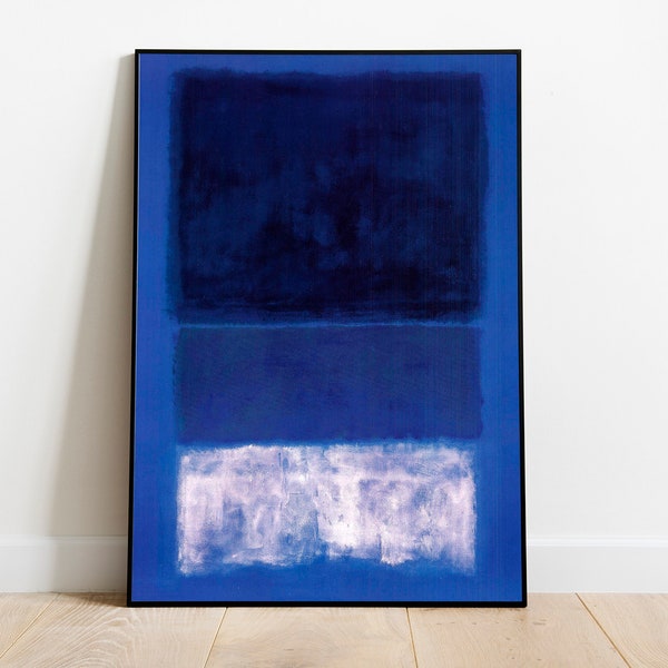 Mark Rothko Poster, Rothko Blue Art Print, Abstract Expressionism Wall Art, Rothko Reproduction, Rothko Style Poster, DIGITAL DOWNLOAD