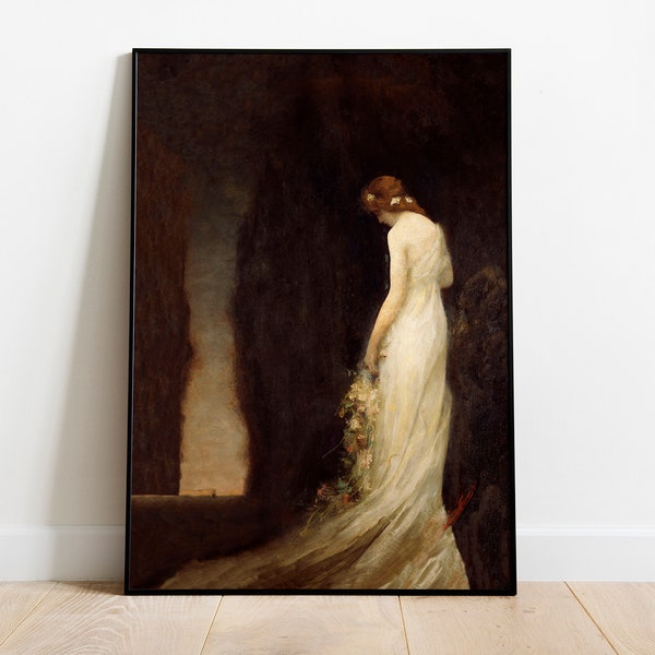 Gabriel Ferrier Soir Print, Gabriel Ferrier Evening Poster, Dark Moody Wall Art, Vintage Victorian French Portrait, Gloomy, DIGITAL DOWNLOAD