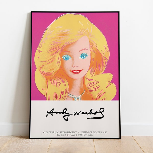 Andy Warhol Barbie Exhibition Poster | Pink Barbie Print | Pink Warhol Poster | Portrait of BillyBoy* | Pop Art Poster | DIGITAL DOWNLOAD