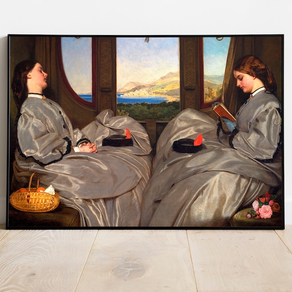Augustus Leopold Egg Print | The Travelling Companions 1862 | Girls on Train Poster | Vintage Wall Art | DIGITAL DOWNLOAD