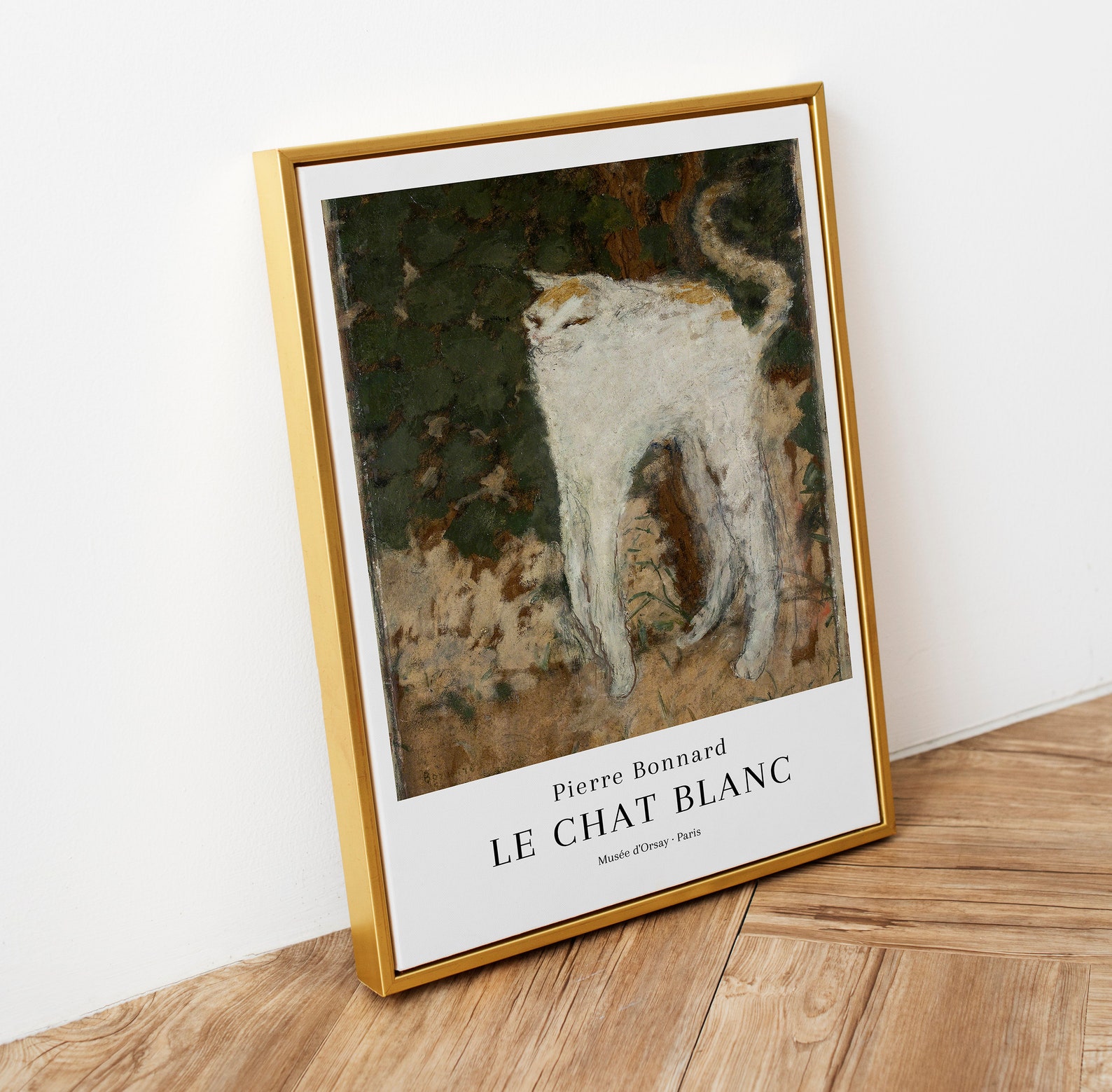 Pierre Bonnard Le Chat Blanc Exhibition Poster Meme Cat Etsy