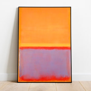 Pôster amarelo e roxo de Mark Rothko, impressão artística colorida de Rothko, impressão artística de expressionismo abstrato, impressão abstrata amarela, DOWNLOAD DIGITAL