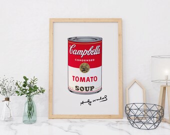 特別額装マット作品/Campbell Soup I Tomato/ウォーホル Andy Warhol Campbell's Soup I, Tomato Soup (F. & S. II.46