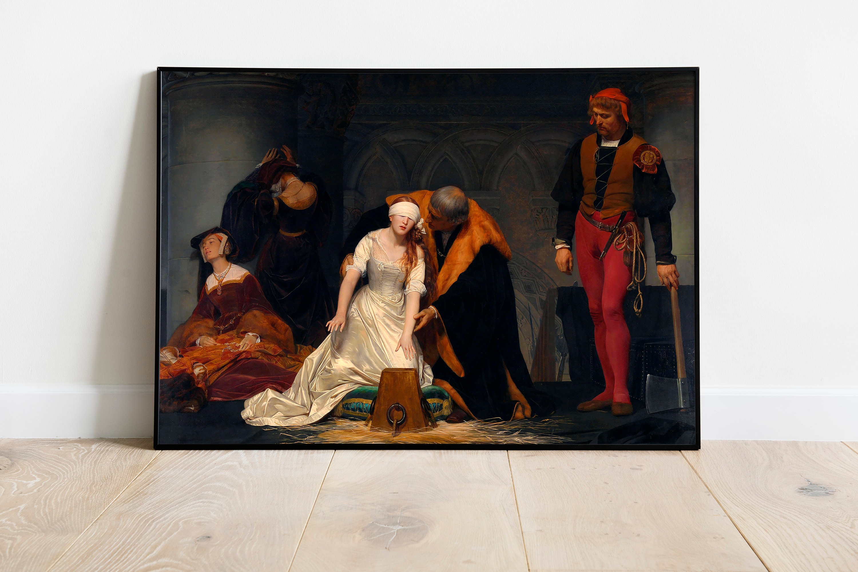 Paul Delaroche Execution of Lady Jane Grey Wall Art Poster Print 