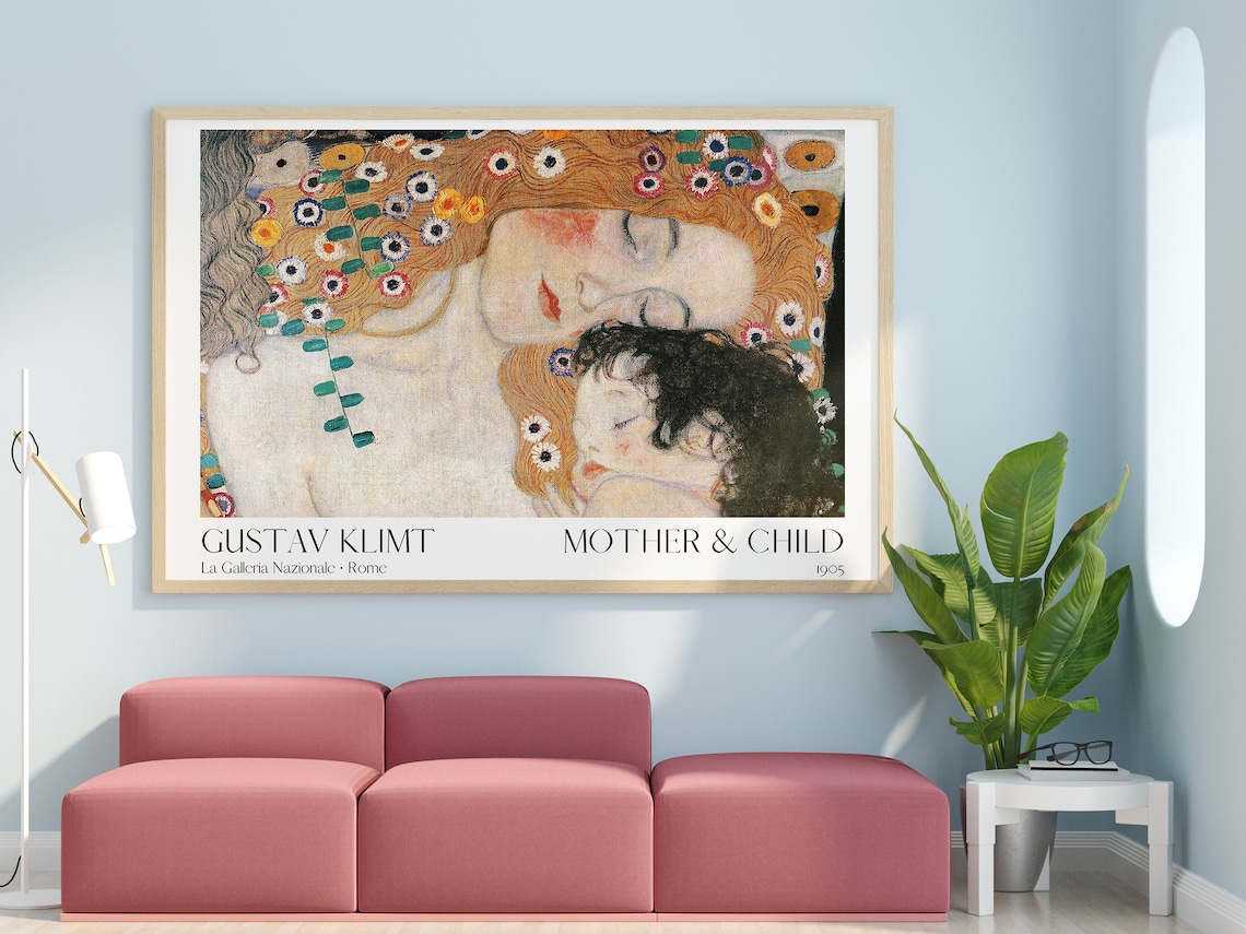 Gustav Klimt Poster Klimt Mutter und Kind Druck Le Tre Eta - Etsy.de