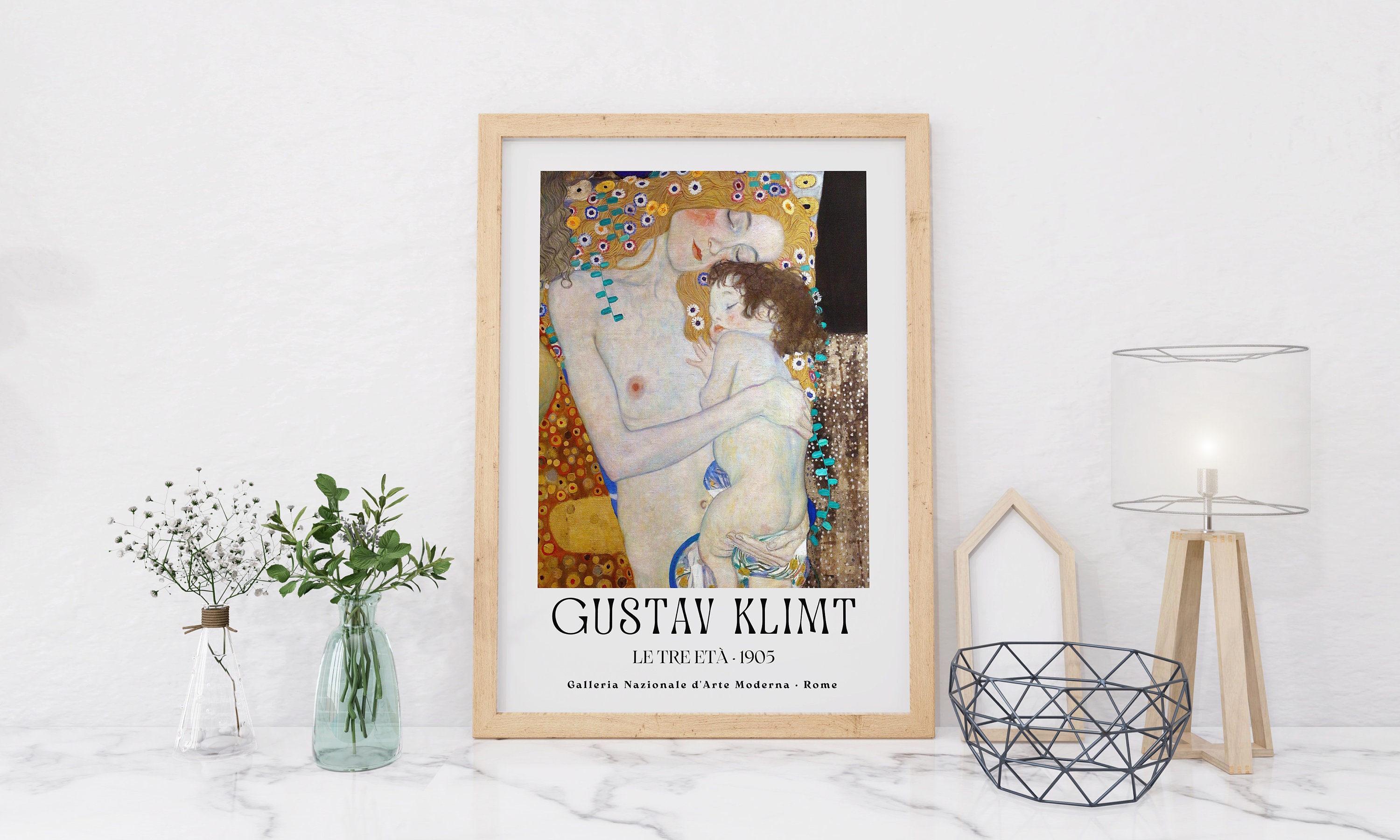 Gustav Klimt Exhibition Poster Klimt Mother and Child Print Etsy UK