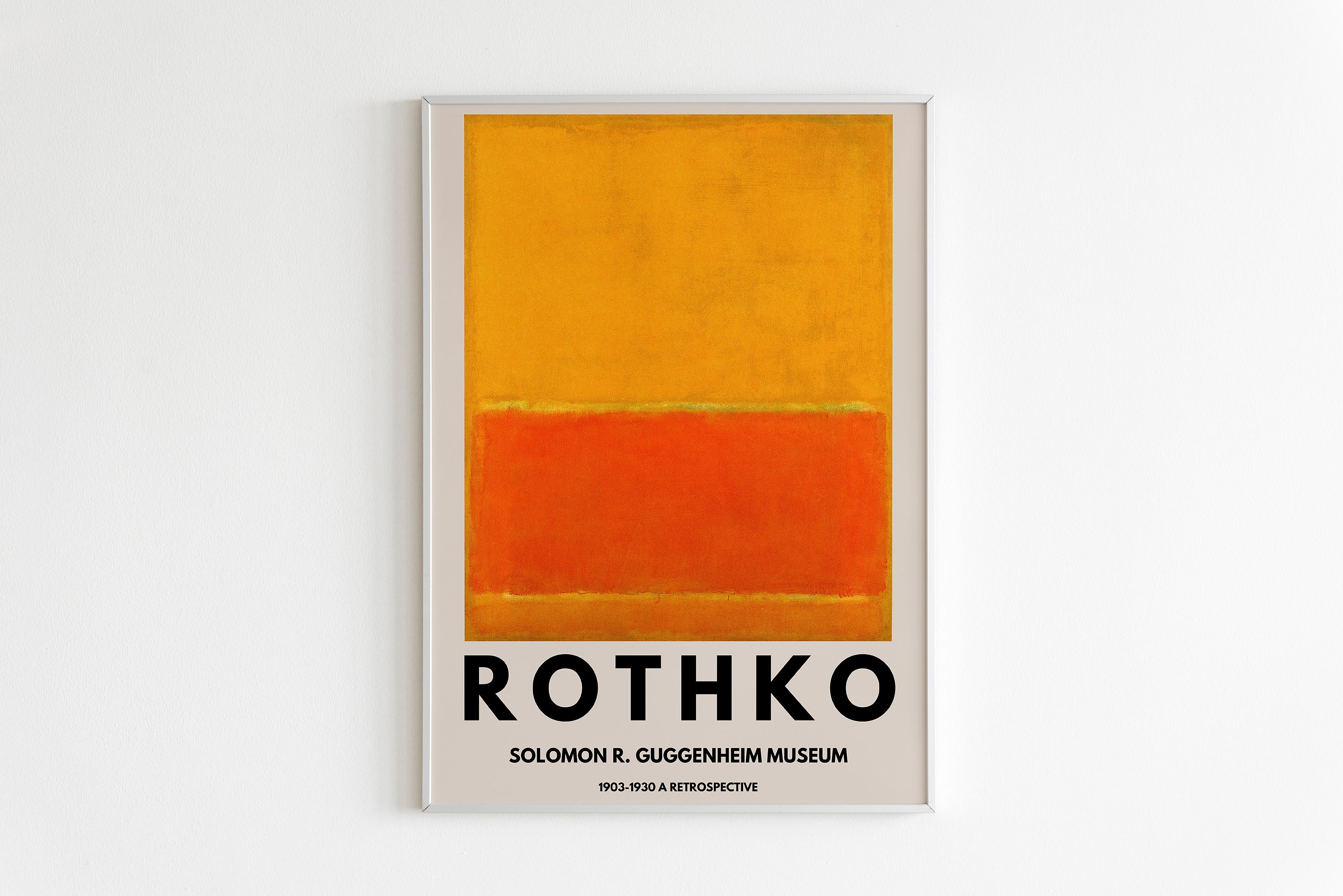 Mark Rothko Exhibition Poster Rothko Yellow Art Print Etsy