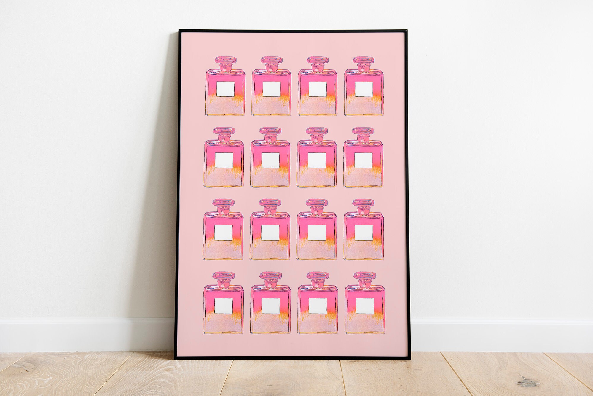 Pink Perfume Bottles Andy Warhol Vintage Perfume Print Pop 