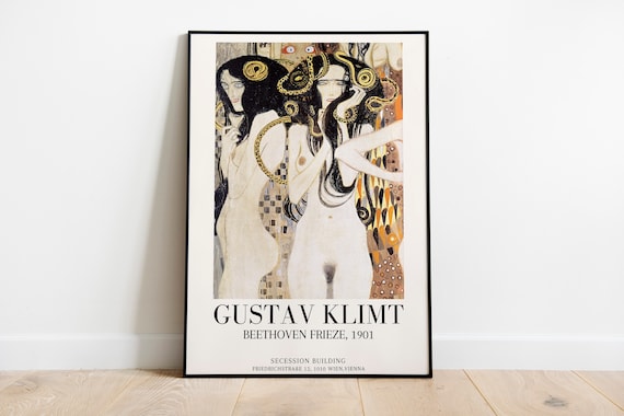 Mittelwand Wall Art Poster Print Bethovenfries Gustav Klimt 
