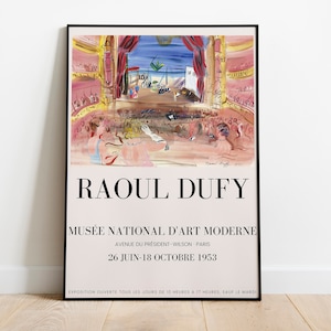Raoul Dufy Paris Poster, French Opera Exhibition Poster, Vintage Pink Art Print, Pink Paris Wall Art, Dufy Fauvism Art, DESCARGA DIGITAL