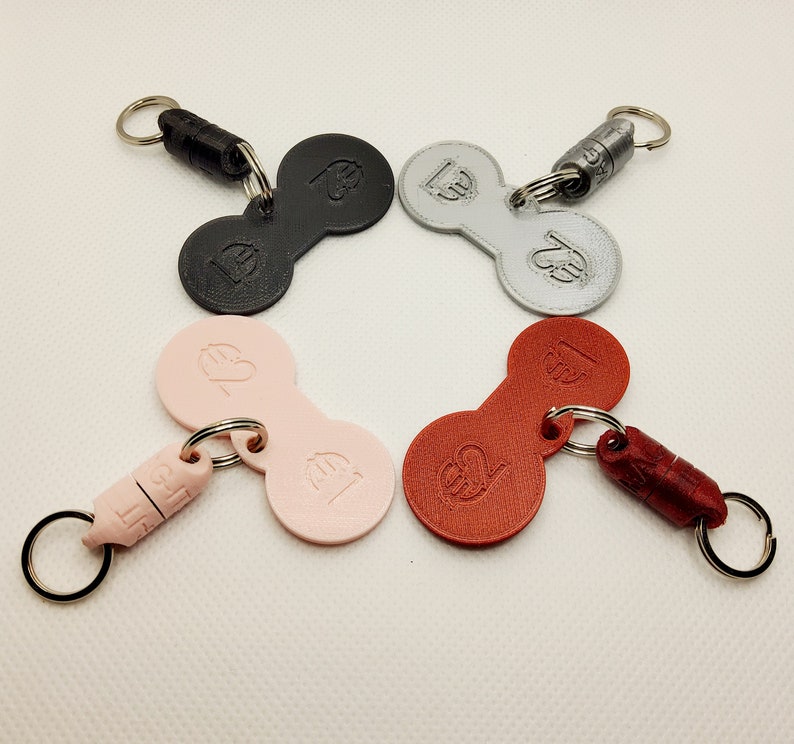 Trolley Token/Coin 1 euro & 2 euro with MAGNETIC mag-it quick release keychain image 6