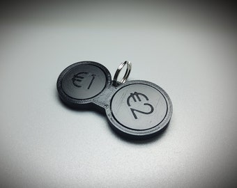 Magnetic Trolley Token (1 euro and 2 euro)