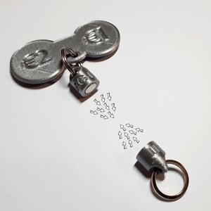 Trolley Token/Coin 1 euro & 2 euro with MAGNETIC mag-it quick release keychain image 2