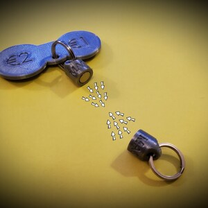 Trolley Token/Coin 1 euro & 2 euro with MAGNETIC mag-it quick release keychain image 7