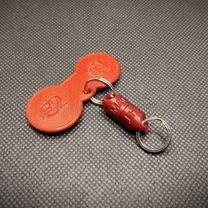 Trolley Token/Coin 1 euro & 2 euro with MAGNETIC mag-it quick release keychain image 3