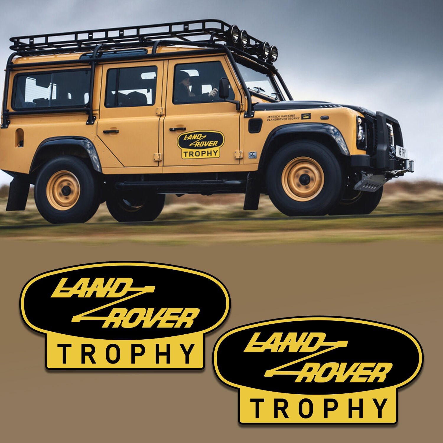 Autocollants Aufkleber Land Rover Defender Works V8 Trophy Etsy