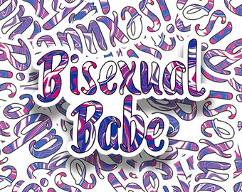 Bisexual Pride Sticker Bisexual Sticker Bisexual Flag Bisexual Decal - Etsy