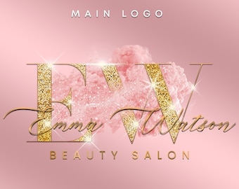 Nail logo Lash logo Eyelash logo Makeup Artist Logo Feminine logo  Luxury logo Rose Gold Logo Design Beauty logo Salon Hair Stylist Logo GS1