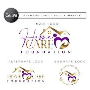 Home Health care Logo, Hospice Care Logo, Healthcare Logo, Nurse Home Care Logo, Elderly care logo, Senior care Logo, Caregiver Logo HC22