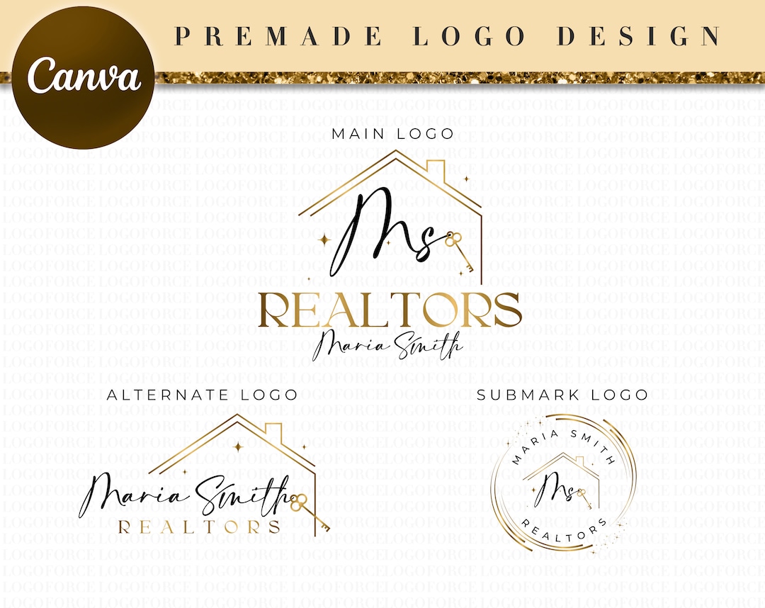 Real Estate Gold Logo Design, Luxury Key Home Logo, Home Staging Logo ...