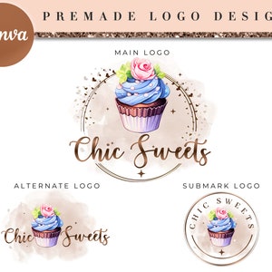 Baking Logo, Boho Bakery Logo, Cake Logo, Cup cake logo, Baker Logo, Bakery Logo, Bakery Logo Template, Bakery Logo Design Custom BD8