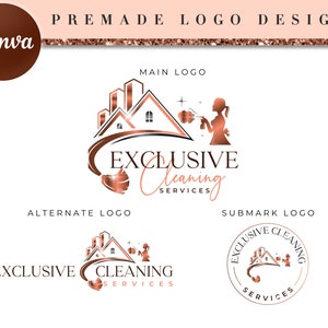 DIY Cleaning Logo, Cleaner Logo Template Design, Premade Logo Template, Home Cleaning Logo design, House Keeping Logo, Cleaning Logo CL7