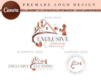 DIY Cleaning Logo, Cleaner Logo Template Design, Premade Logo Template, Home Cleaning Logo design, House Keeping Logo, Cleaning Logo CL7