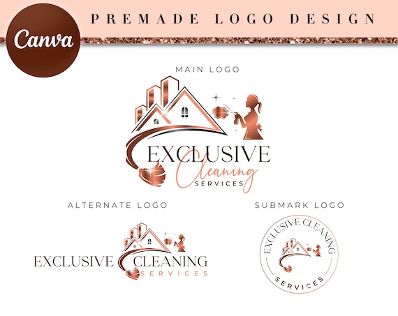 DIY Cleaning Logo, Cleaner Logo Template Design, Premade Logo Template, Home Cleaning Logo design, House Keeping Logo, Cleaning Logo CL7