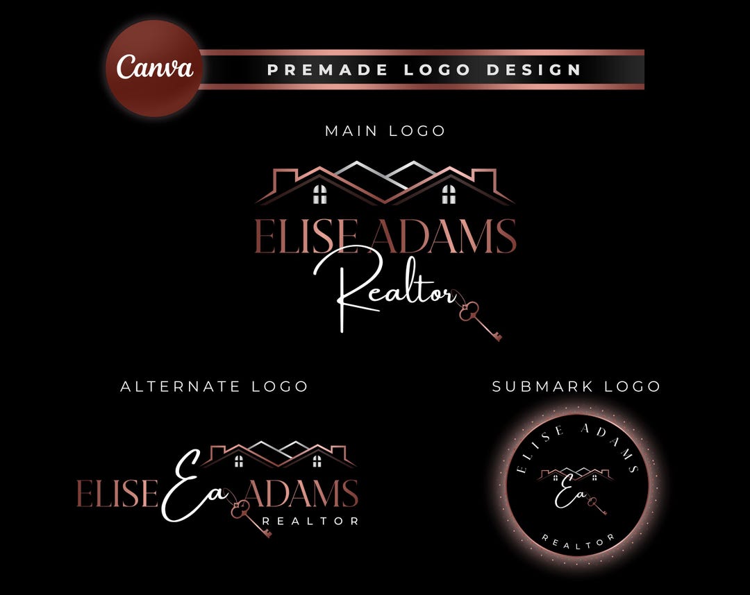 Real Estate Logo Designs, Luxury Real Estate Logo Canva, Luxury Realtor ...