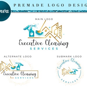 Cleaner Service Logo, DIY Cleaning Business Logo Template, House Cleaning Service Template, Premade Logo Design, Cleaning Logo Design CL24