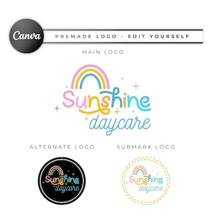 Childcare Logo, Daycare Logo Design, Preschool Logo, Kids Boutique Logo, Babysitting Logo, Kindergarten Logo, Groovy Home Daycare Logo BL30