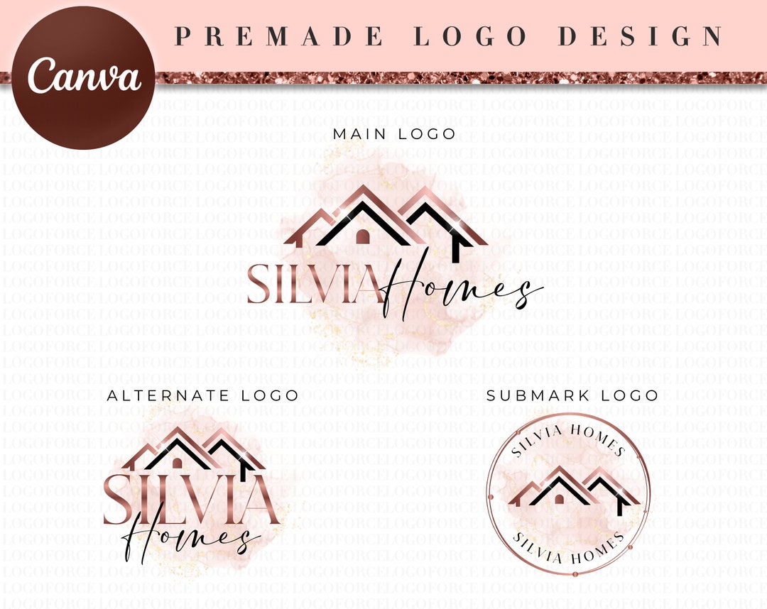 Canva Luxury Real Estate Logo, Gold Logo Design Template, Realtor Logo ...