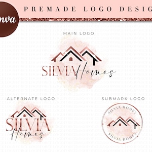 Canva Luxury Real Estate Logo, Gold Logo Design Template, Realtor Logo, Real Estate Branding Package Set, Modern Real Estate Logo RL38