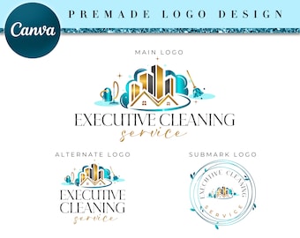 Cleaning Logo, Cleaning Business Service, Housekeeping Logo Design Template, Premade Cleaner Logo, Cleaner Business Logo Design Service CL17