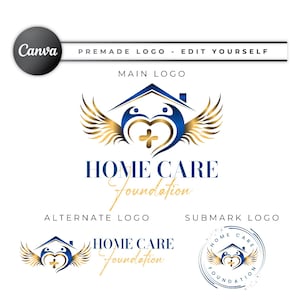 Home Health care Logo, Hospice Care Logo, Healthcare Logo, Nurse Home Care Logo, Elderly care logo, Senior care Logo, Caregiver Logo HC29