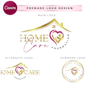 Home Health care Logo, Home care Logo, Healthcare Logo, Hand Logo, Nurse Home Care Logo, Elderly care logo, Senior care Logo, Caregiver HC2