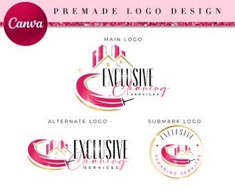 Cleaner Logo Design Template, Cleaning Business logo Service, Commercial Cleaning Logo, DIY Home Cleaning logo Template CL18