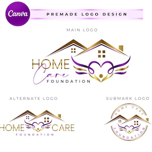 Logo opieki domowej, logo opieki hospicyjnej, logo opieki zdrowotnej, logo opieki domowej dla pielęgniarki, logo opieki nad osobami starszymi, logo opieki nad osobami starszymi, logo opiekuna HC4