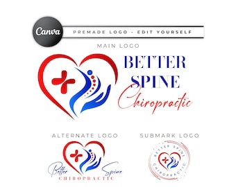 Chiropractic Logo Design, Pediatric Chiropractor, Physiotherapy Logo, Prenatal, Medical Center Logo, Home Care Wellness, Nurse Doctor CPL07